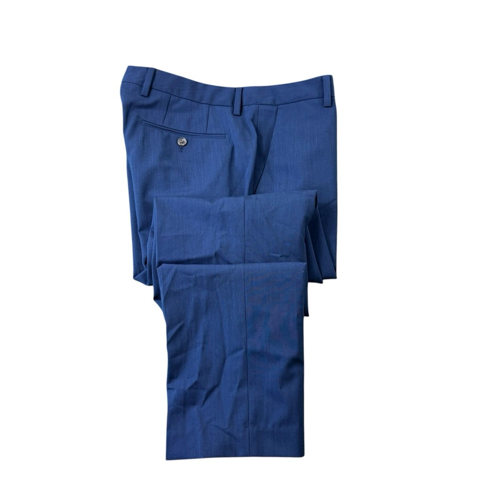 Bonobos Blue Marzotto Flat Front Wool Men's Trouser Size 32x30 NWOT